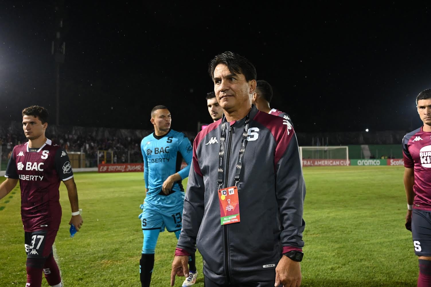 24/09/2024, Guatemala, partido de ida de los octavos de final de la Copa Centroamericana entre el Antigua de Guatemala y el Deportivo Saprissa de Costa Rica.