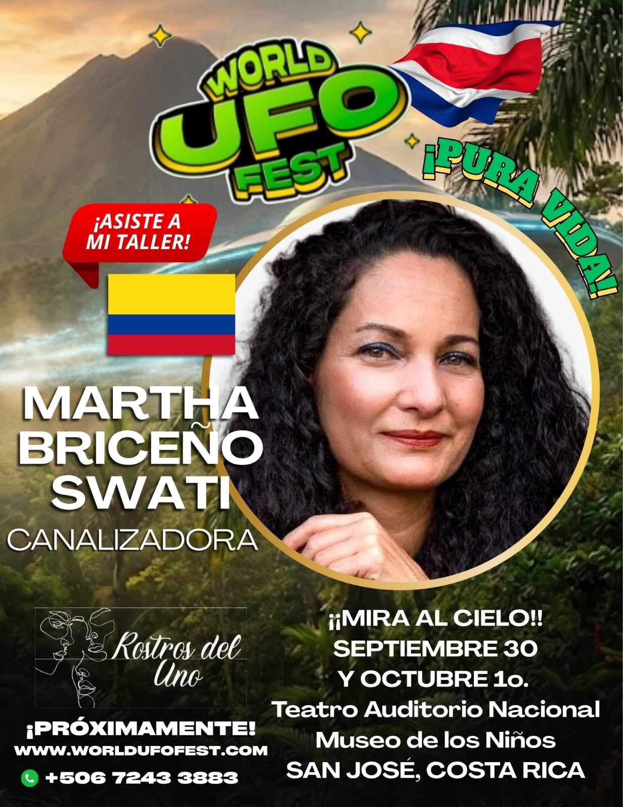 del World UFO Fest (Festival Mundial Ovni), un encuentro internacional que se realizará en el Costa Rica Tennis Club los próximos 30 de setiembre y 1 de octubre y que, según sus organizadores, reunirá a expertos nacionales e internacionales para compartir investigaciones, testimonios y experiencias relacionadas con ovnis