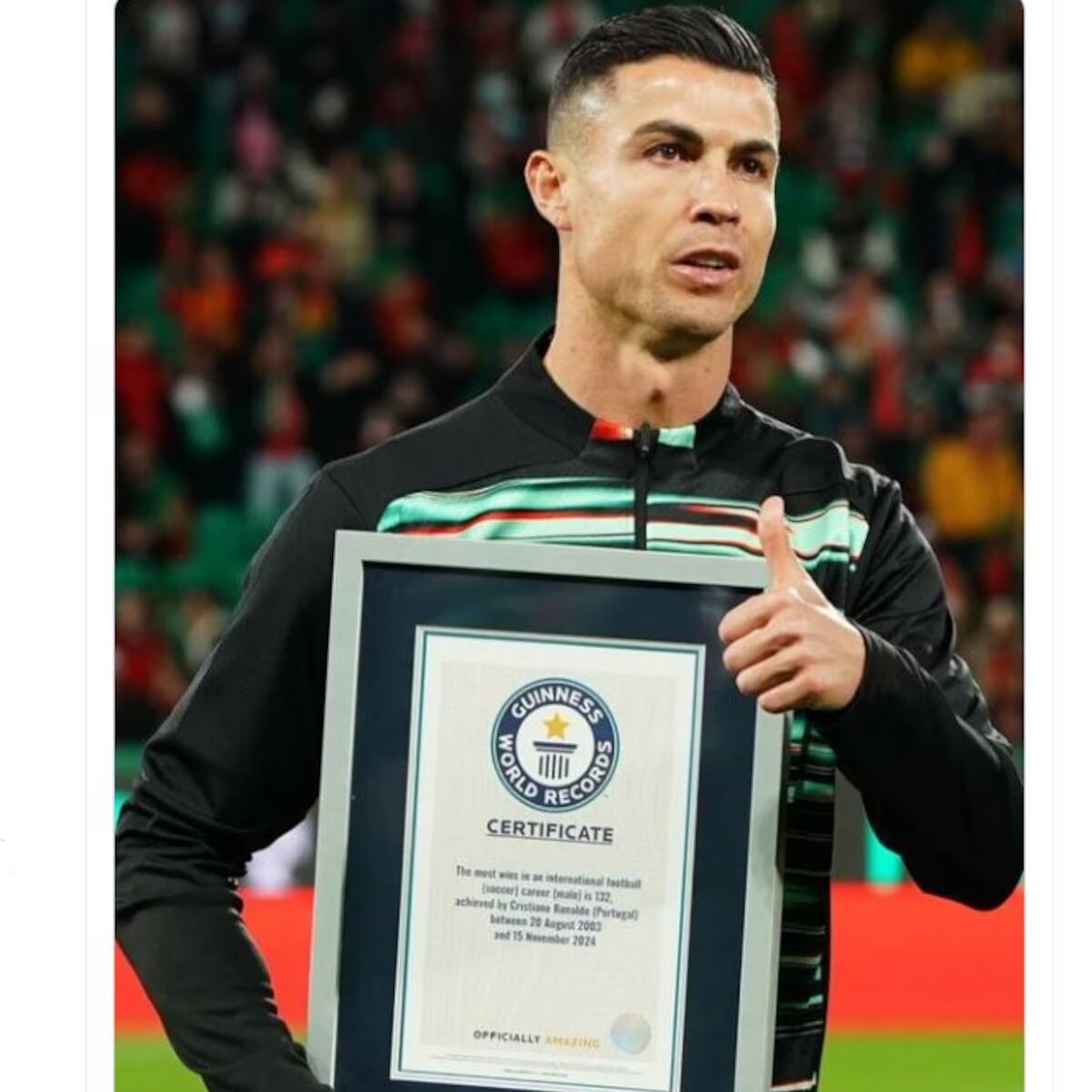 Cristiano Ronaldo recibe guinnes record
