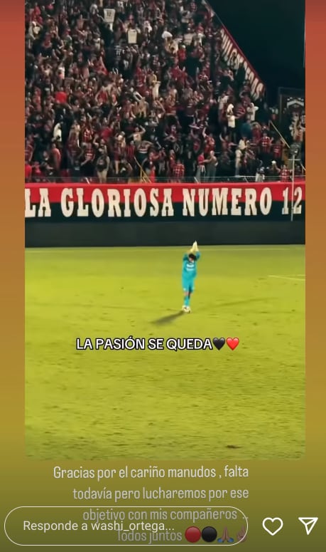 Este fue el mensaje de Washington Ortega.