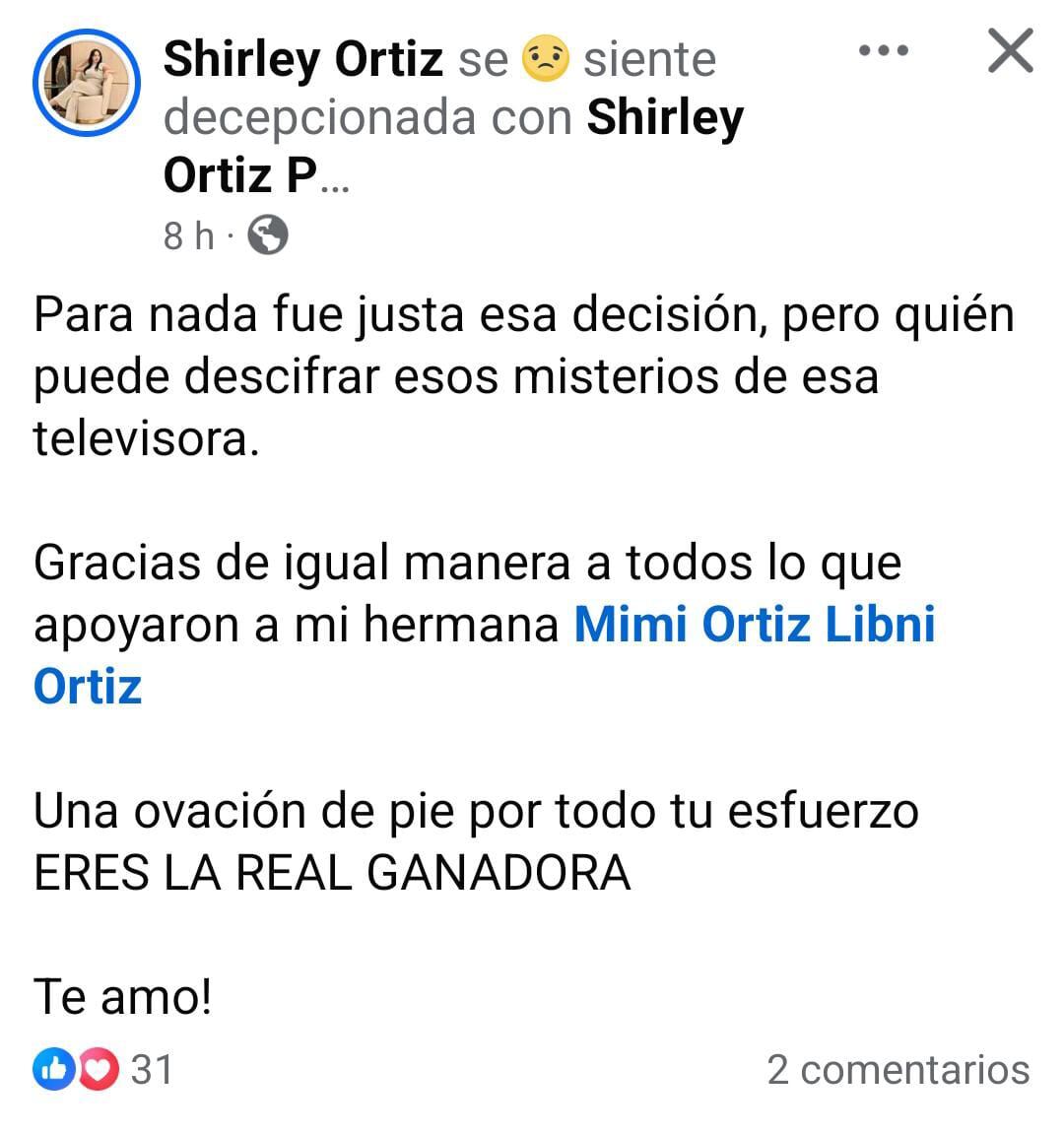 Hermana de Mimi Ortíz se quejó con todo de Teletica