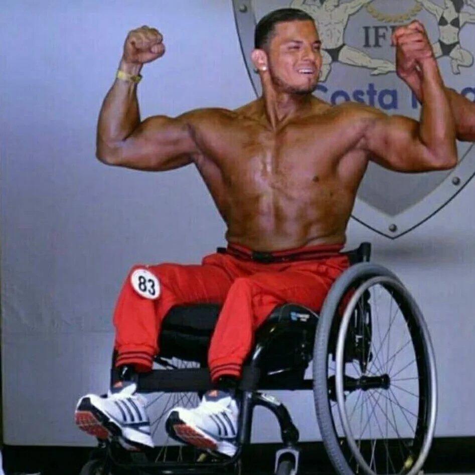 Randy Granados, fisiculturista que perdió las piernas en accidente de tránsito en el 2014. Foto cortesía Randy Granados.