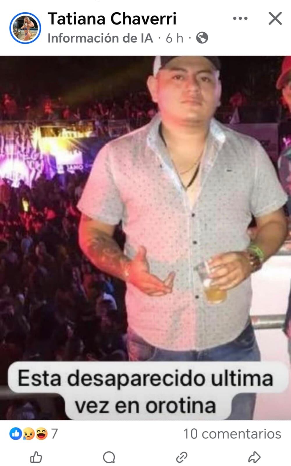 Comentario de la modelo Tatiana Chaverri sobre la desaparición de la modelo Rashab García y su amigo colombiano en Orotina