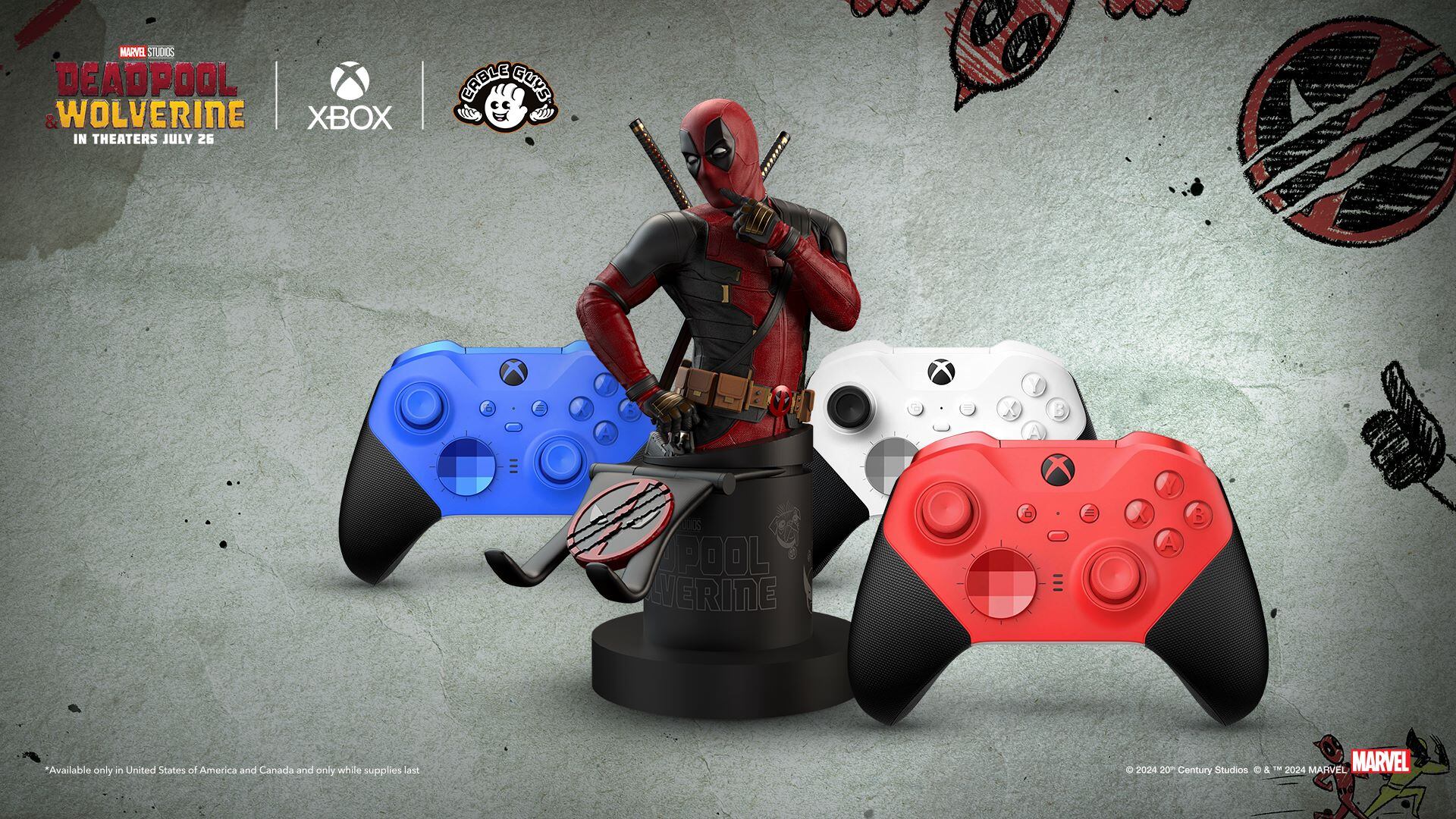 El premio de consolación es este soporte para recargar los controles de Xbox, personalizado por Deadpool. Foto: Xbox Wire.