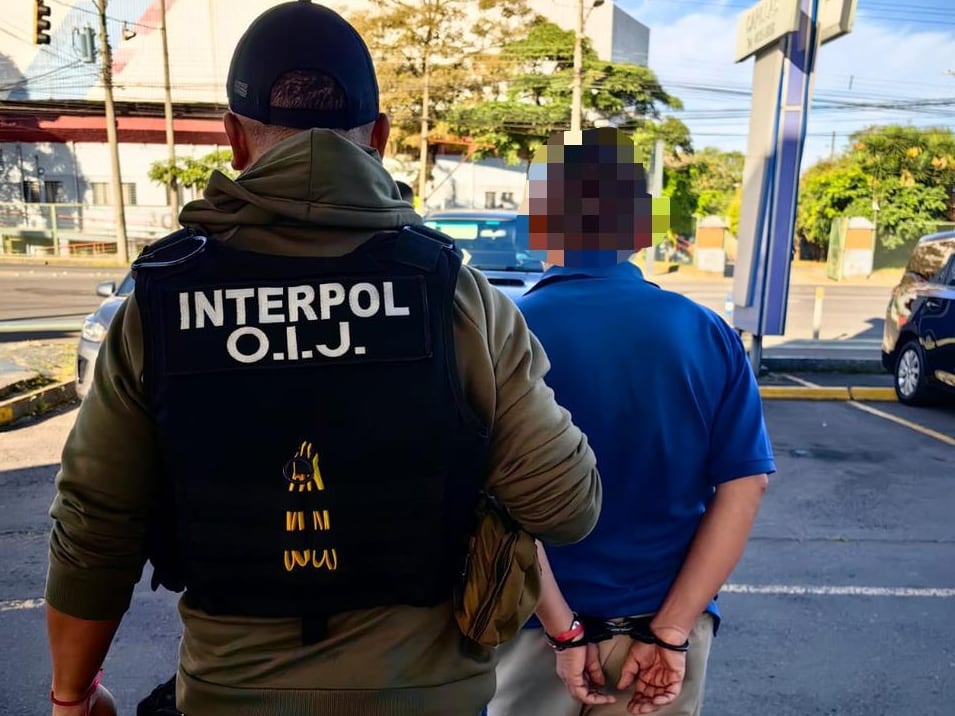 Rodríguez fue detenido en La Sabana. Foto OIJ.