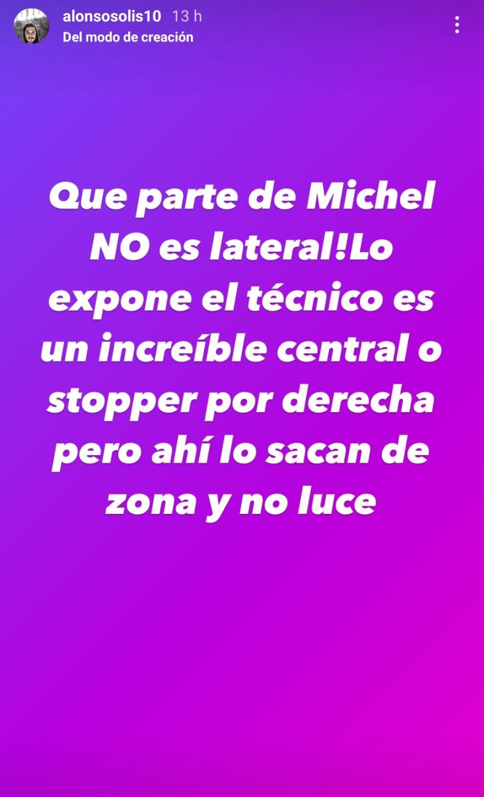 Alonso Solís le tiró con todo a Claudio Vivas, por lo que él cree, es no poner a Jeyland Mitchell en el lugar que le corresponde. Captura de pantalla.
