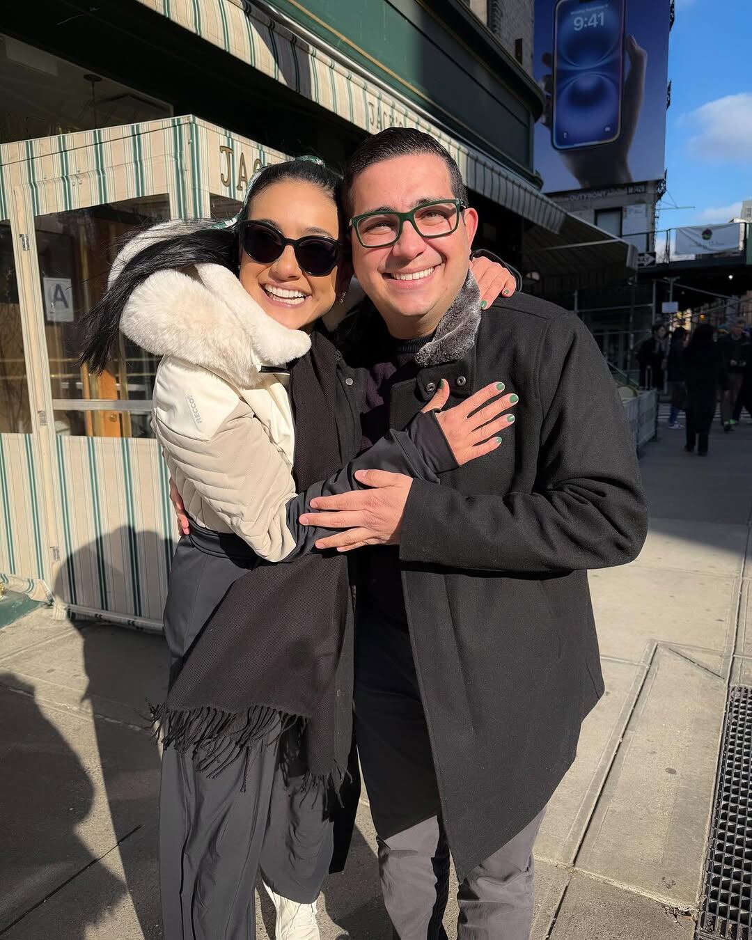 Elías Alvarado e Ignacio Santos y Nancy Dobles en Nueva York