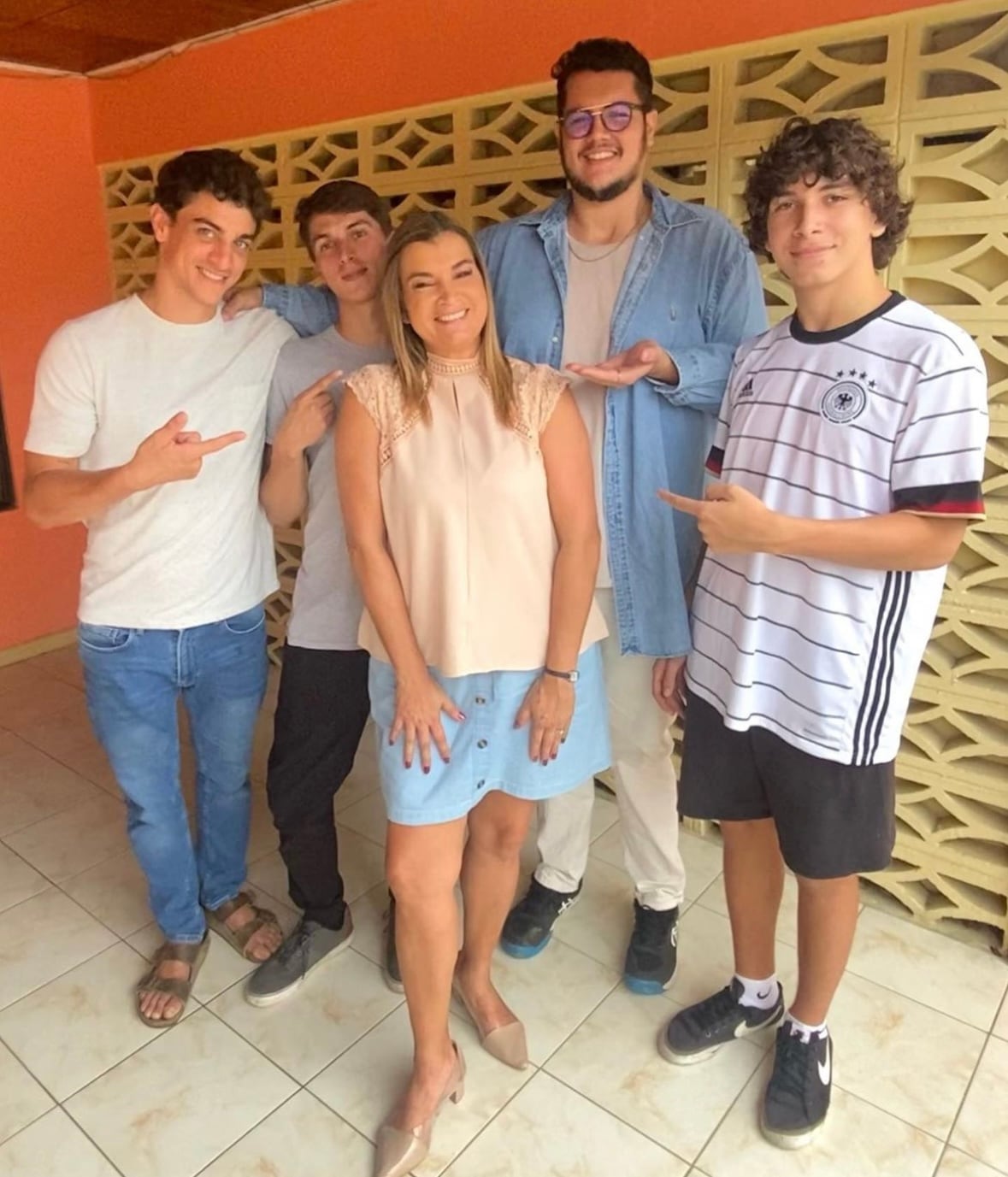 Adriana Durán y hijos