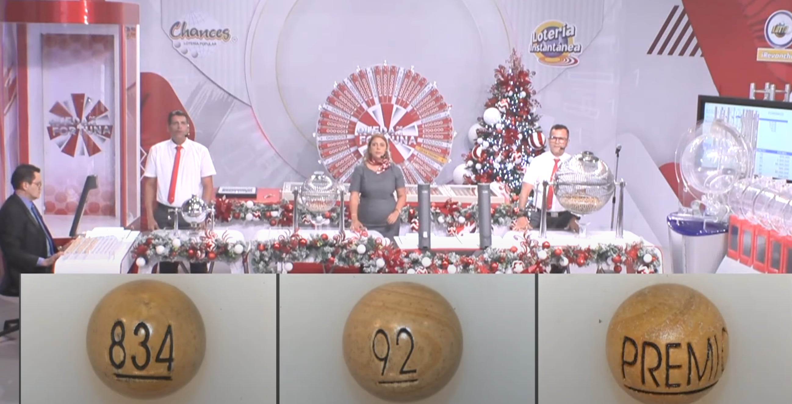 La Junta de Protección Social (JPS) realizó este domingo 24 de diciembre el primer sorteo de consolación de la lotería.