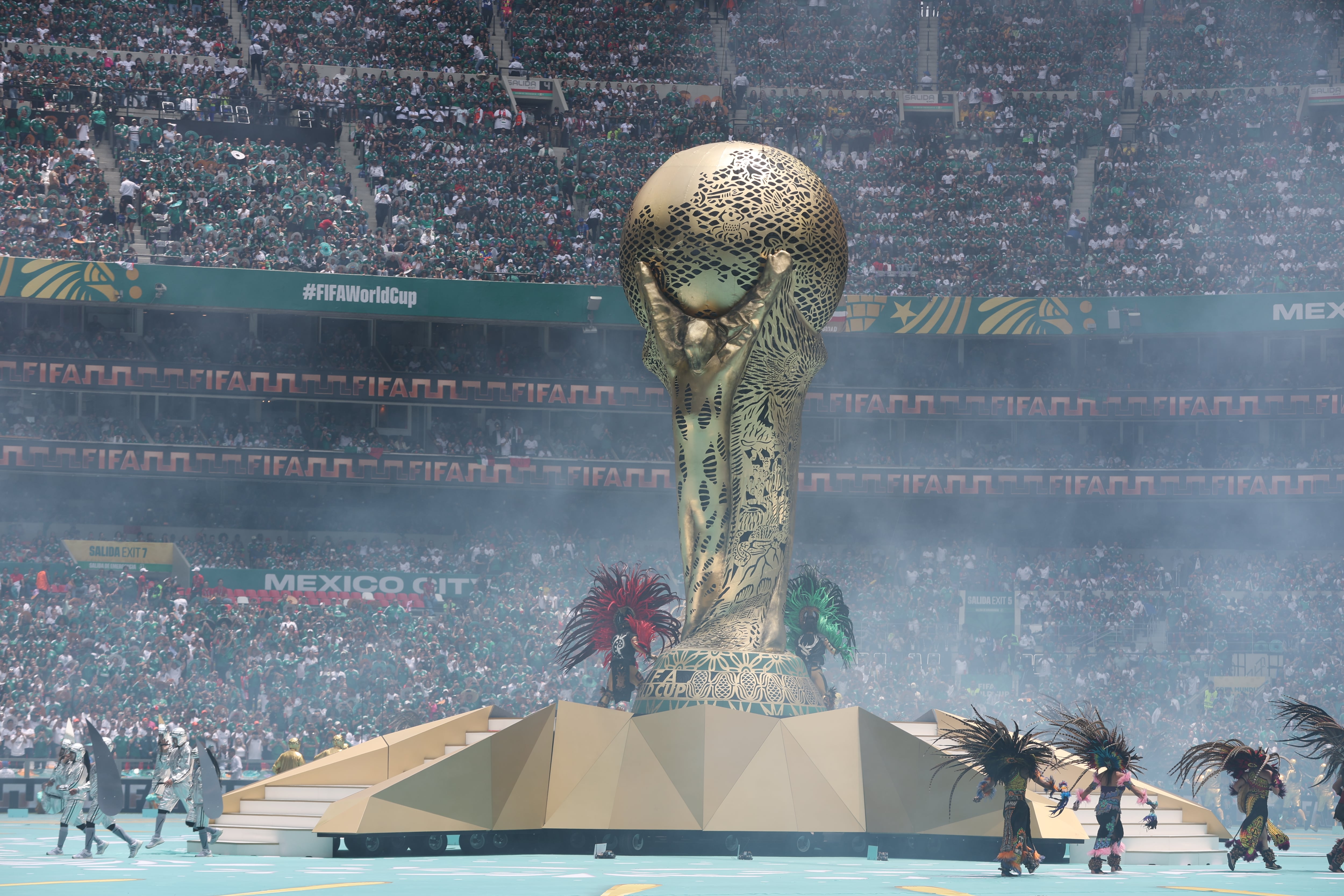 Fotos del la previa y la inauguración del mundial de fútbol 2026 en el estadio Azteca de Ciudad de México / juego entre México y Sudáfrica/ foto John Durán