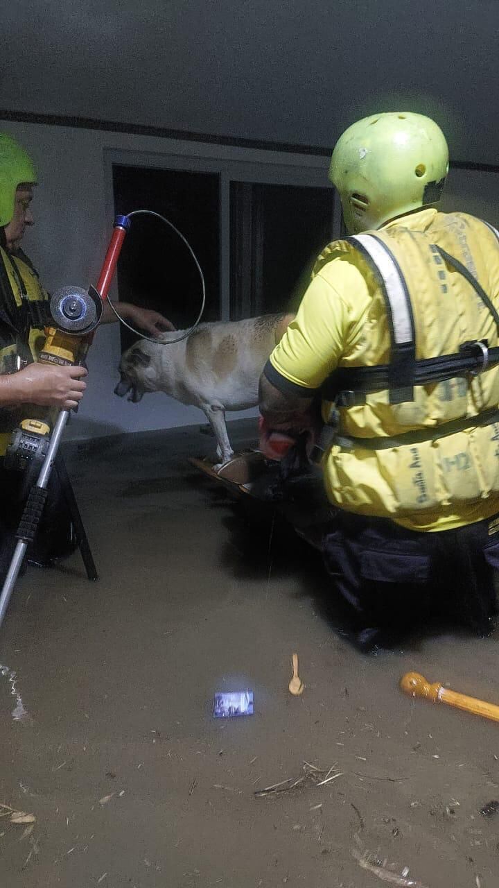 Inundaciones en Pozos de Santa Ana.