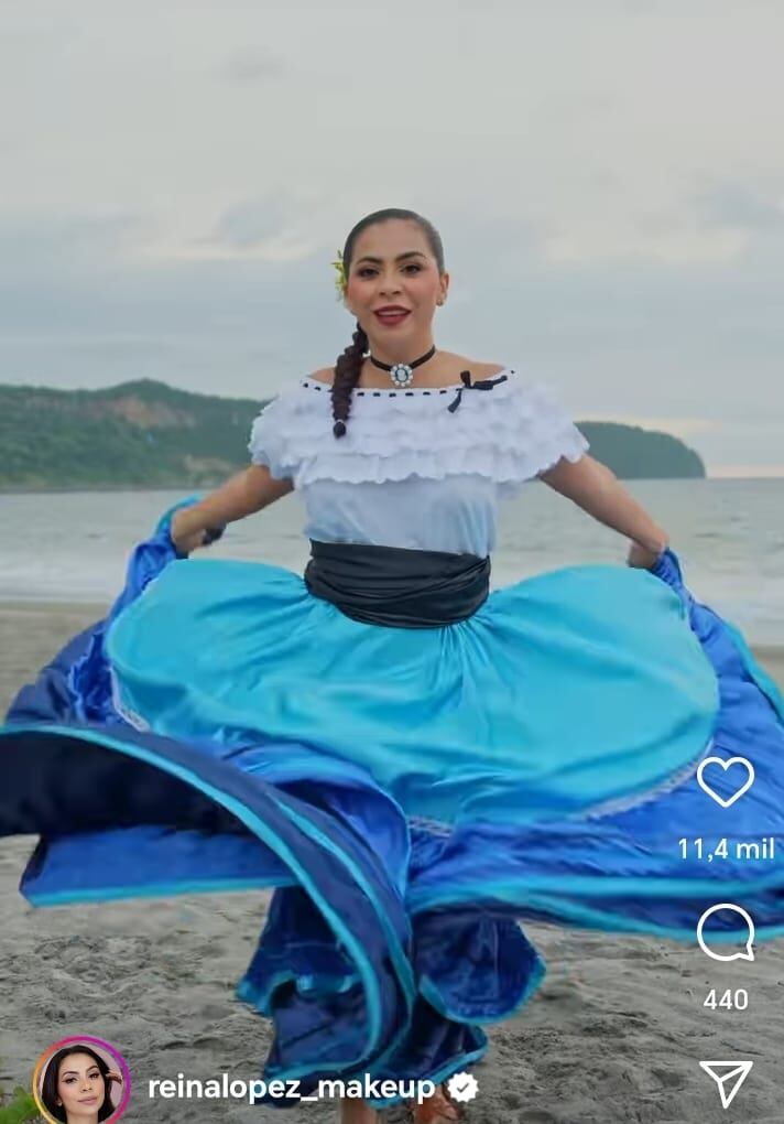 Una maquillista profesional duró más de una semana produciendo el video más viral del mes de la patria, ella se llama Reina López Arroyo.