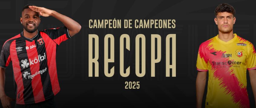 Así es como la Unafut promociona la Recopa entre Liga Deportiva Alajuelense y el Club Sport Herediano.