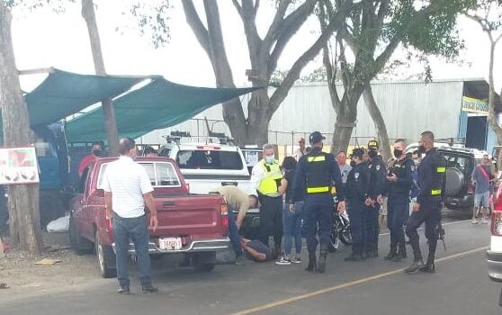 Detenido hombre apellidado Chacón sospechoso de homicidio en Ciruelas de Alajuela. Foto cortesía.