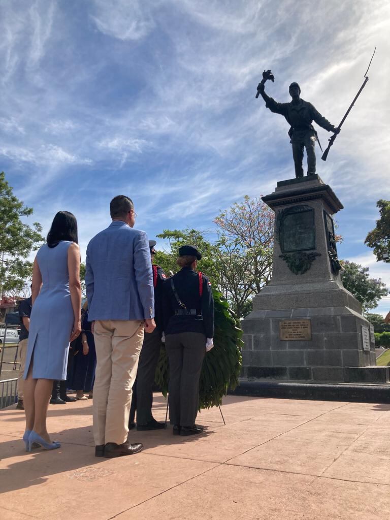 El presidente del país, Rodrigo Chaves Robles, estuvo presente en los actos oficiales del Gobierno en conmemoración de los 167 años de la Batalla de Rivas, en el parque Juan Santamaría de Alajuela