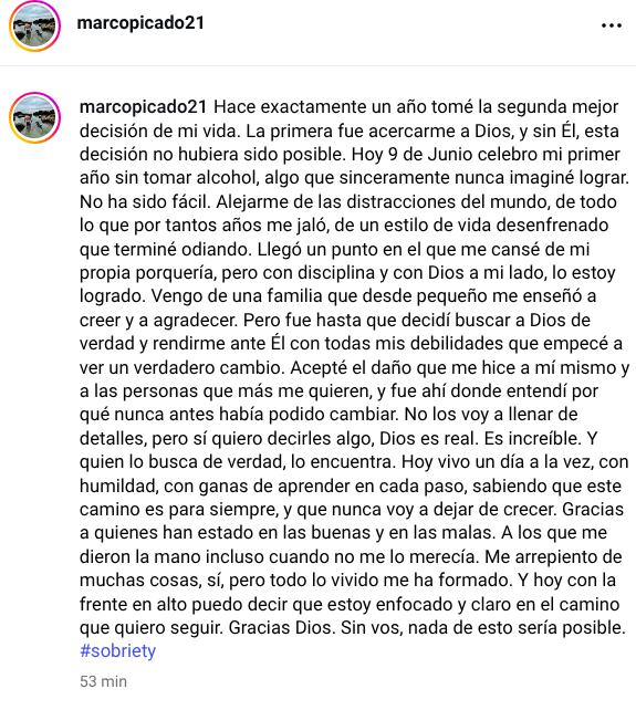 Por medio de una publicación en Instagram, Marco Picado, nieto de doña Olga Cozza de Picado (dueña del canal del trencito), se sinceró sobre ese sensible tema.