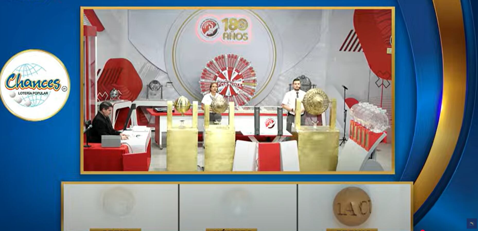 Tómbolas del sorteo de lotería popular chances