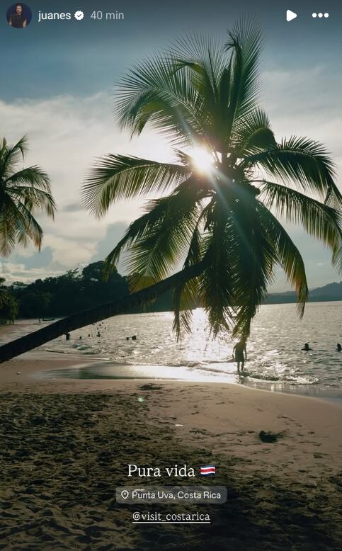 Juanes está en Costa Rica