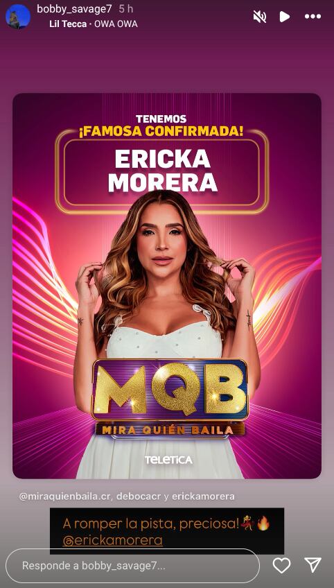 Rafael Parra, novio de Ericka Morera, ya reaccionó a la participación de la periodista en la segunda temporada de Mira quién baila.