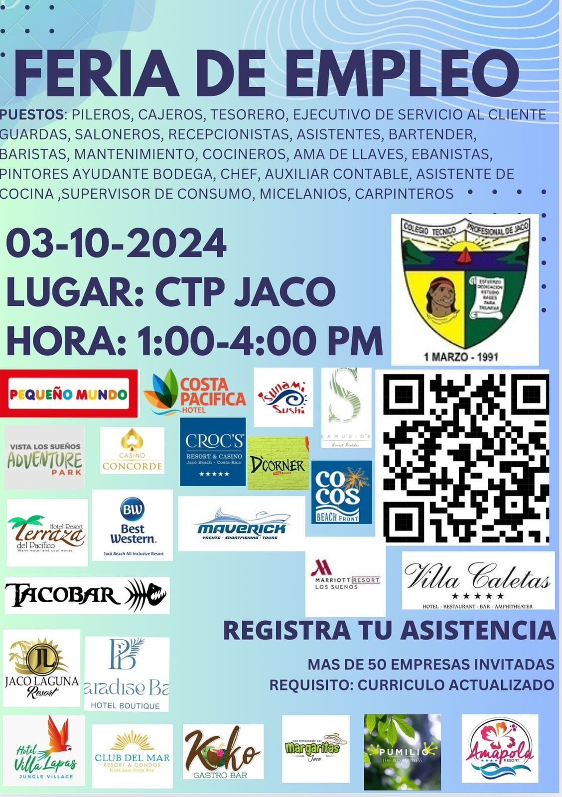 Feria de empleo en Jacó