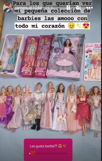 James Angulo de Nace una estrella contó que ama las Barbies. Instagram