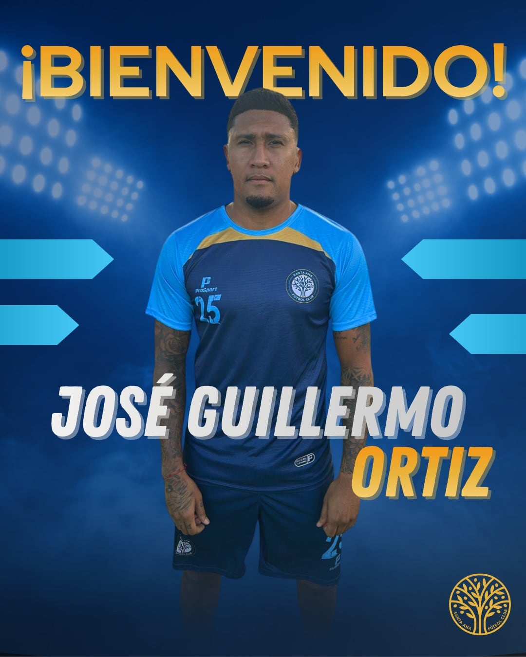 José Guillermo Ortiz es el nuevo jugador del Santa Ana FC, equipo de la Liga de Ascenso.
