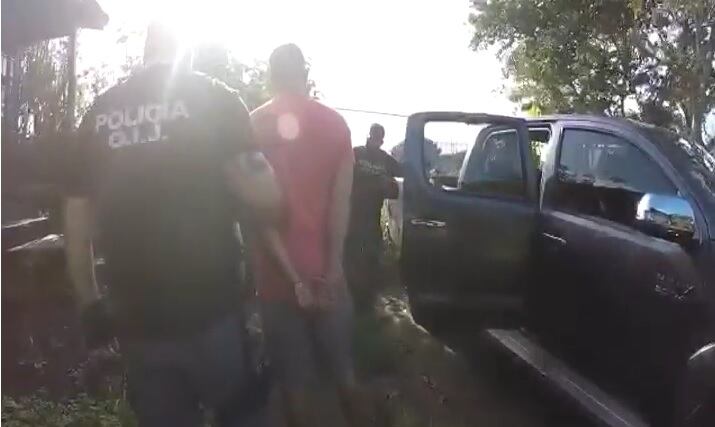 Detenido sospechoso asaltar comercios en Alajuela. Foto OIJ.