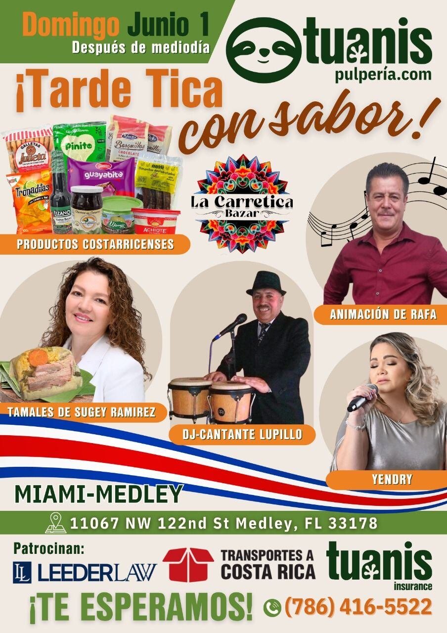 Sugey Ramírez Vargas, una costarricense nativa de San Isidro de Heredia que vive desde hace 27 años en Miami, y quien este domingo 1 de junio se pondrá el delantal para celebrar una “Tarde Tica” al mejor estilo de los cafetales: con más de 50 piñas de tamales, café caliente y pura música bailable a la tica.