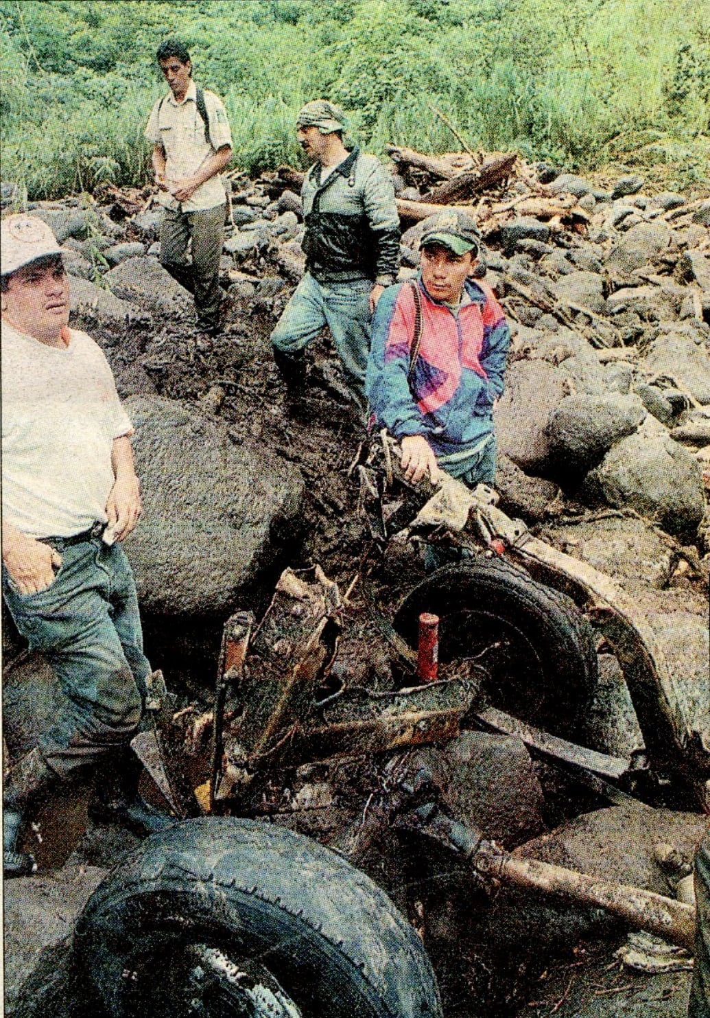 Novelón fallecidos cabeza de agua en el Zurquí en 1997. Foto Archivo.