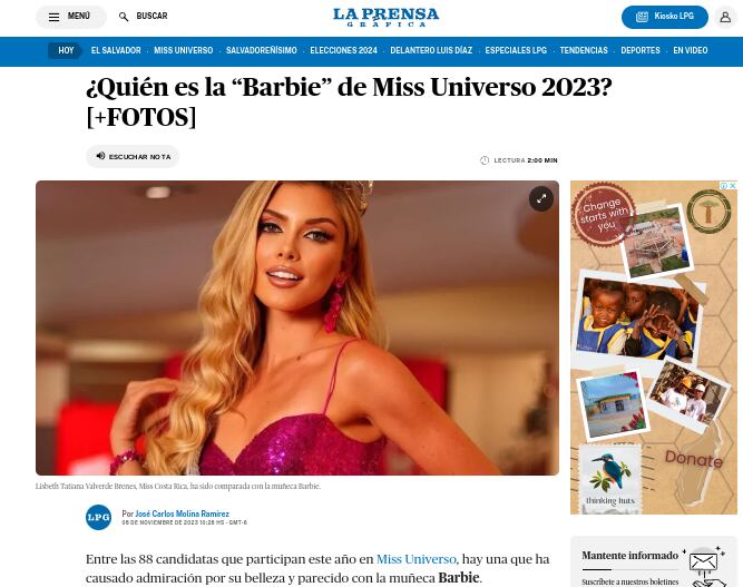 Miss Costa Rica Lisbeth Valverde