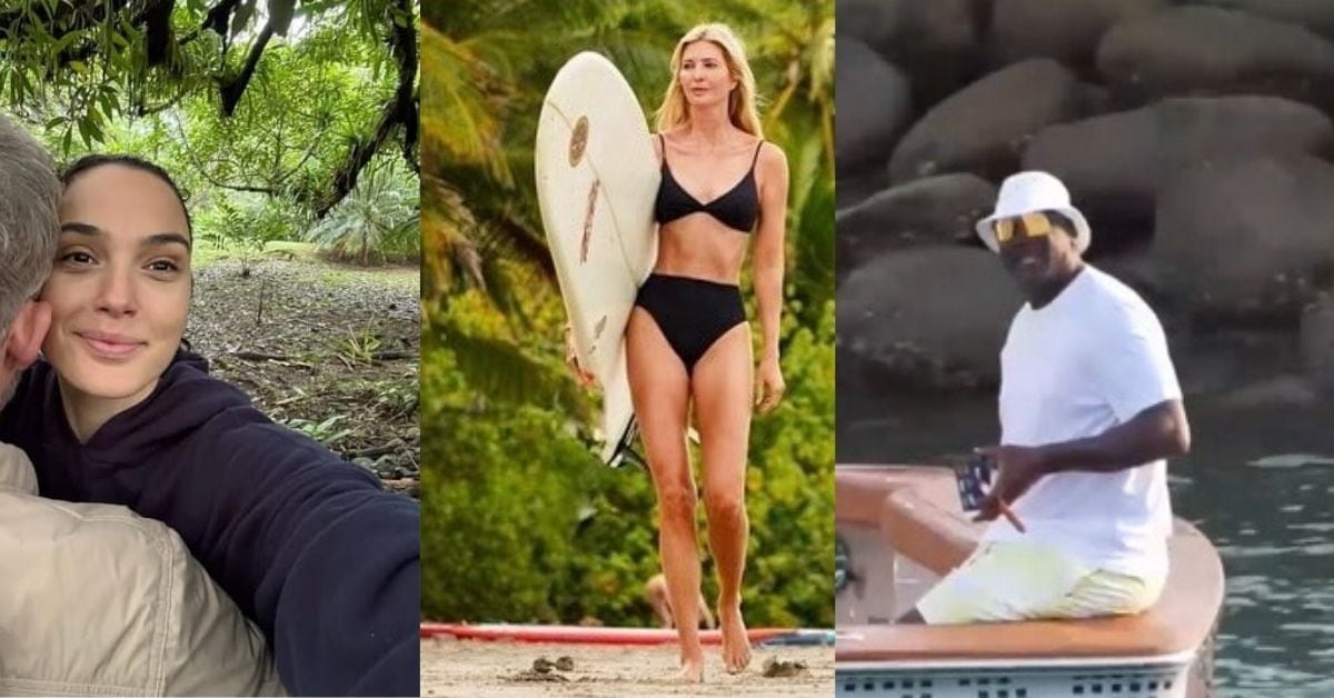 Una composición fotográfica. A la izquierda, la actriz Gal Gadot. Al centro, la hija del presidente estadounidense, Ivanka Trump. A la derecha, el exjugador de la NBA, Michael Jordan.