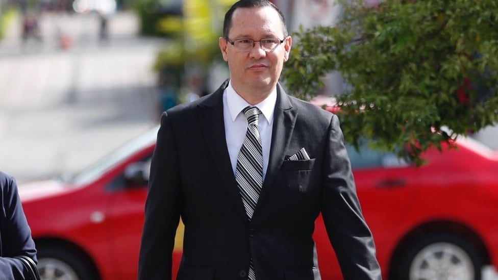 Celso Gamboa llega a la Fiscalía de Fraudes para rendir declaraciones por un supuesto tráfico de influencias. Foto: José Cordero