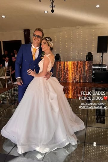 Alejandro Camacho, exparticipante del programa Combate y su ahora esposa Stephanie Acuña