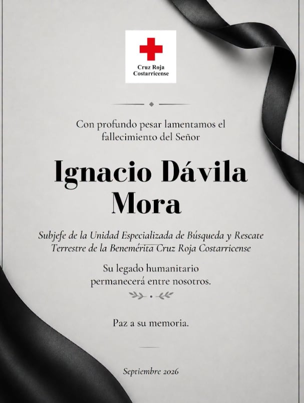 Ignacio Dávila Mora, quien formaba parte de la Unidad Especializada de Búsqueda y Rescate Terrestre.