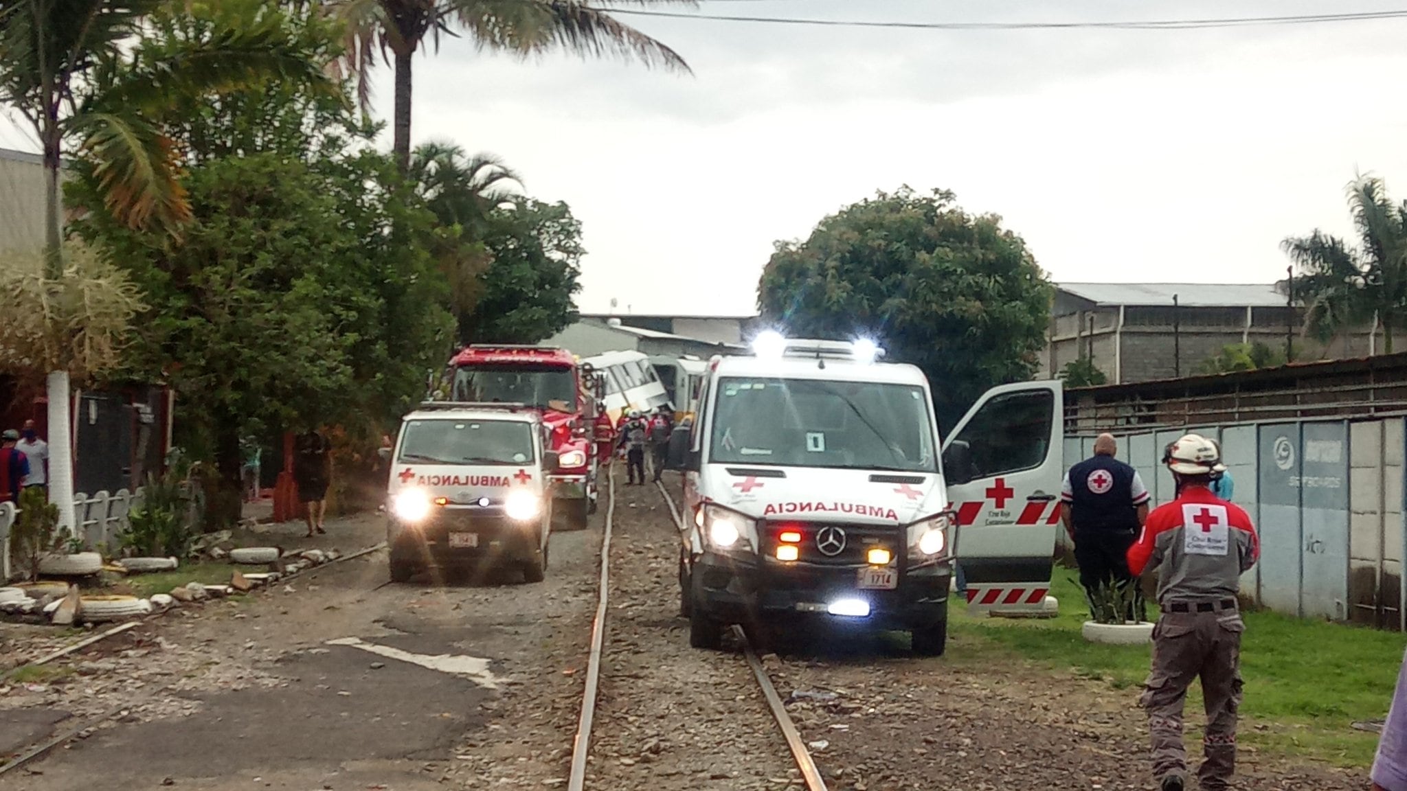 Tren descarrilado en Pavas. Cortesía JD Calderón.