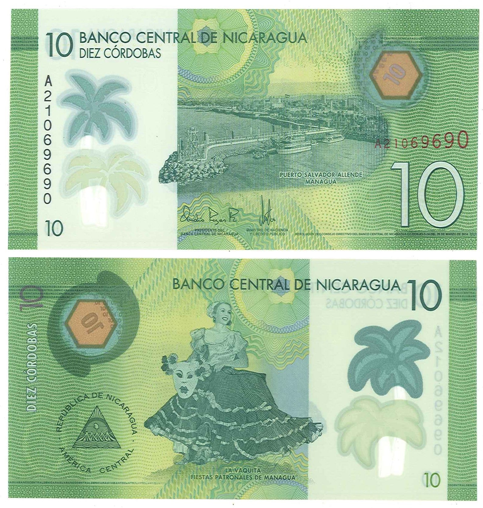 Están timando con el billete de 10 córdobas de NIcaragua como si fuera de 10 mil colones ticos, lo malo es que las 10 córdobas son 173 colones ticos