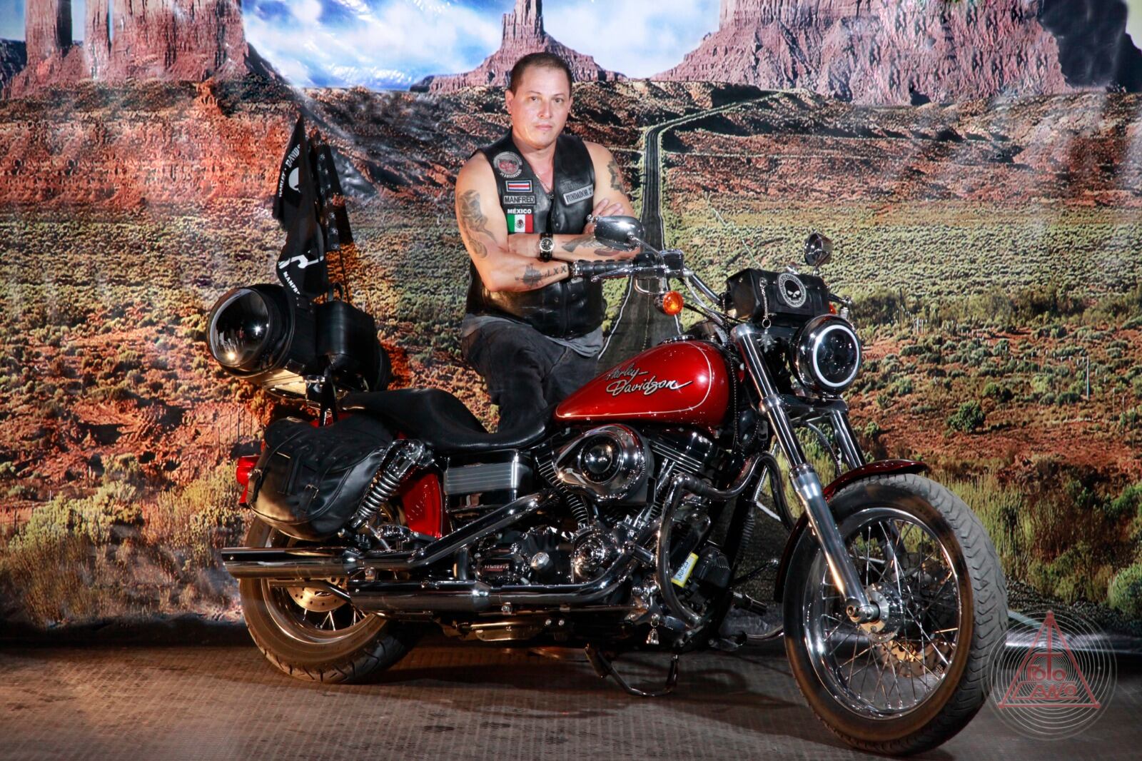 Manfred González Gómez está feliz de la vida con su Harley-Davidson modelo 2009 Dyna de 1650 centímetros cúbicos. Foto: Cortesía