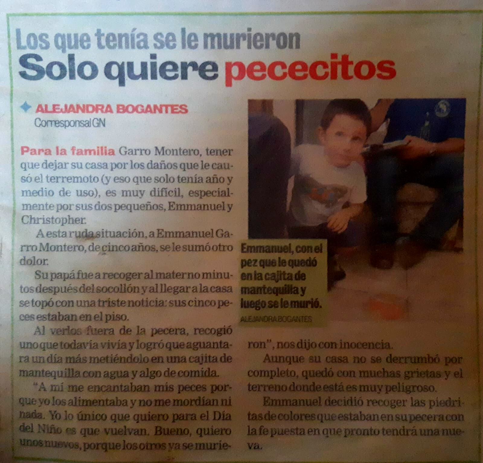 Familias de Sarchí recuerdan los daños y pérdidas a 11 años del terremoto de Nicoya.
