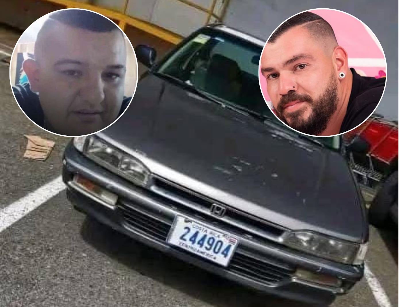 Este es el vehículo en el que Carlos y Josege se desplazaban antes de ser asesinados y enterrados dentro de un bar en Heredia.