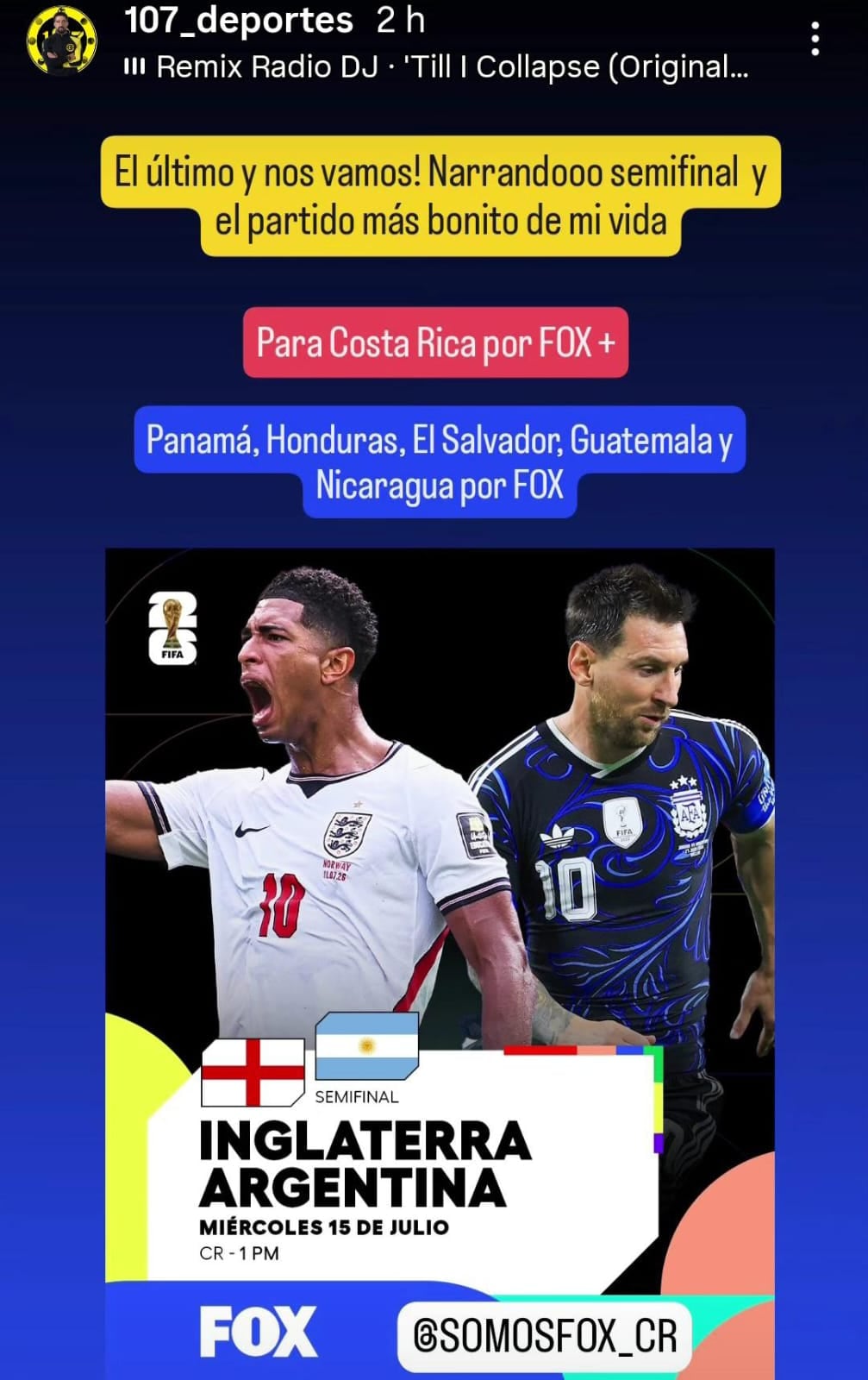 Munir Silveyra narrará su último juego del Mundial este miércoles