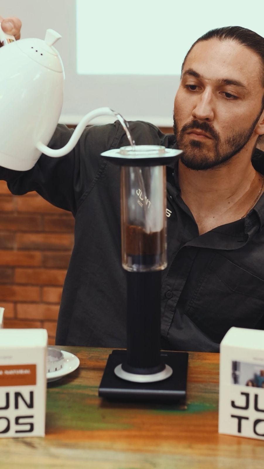 Diego Campos, José Pablo Gil y Jorge Luis Rendón son los socios de Juntos House of Coffee