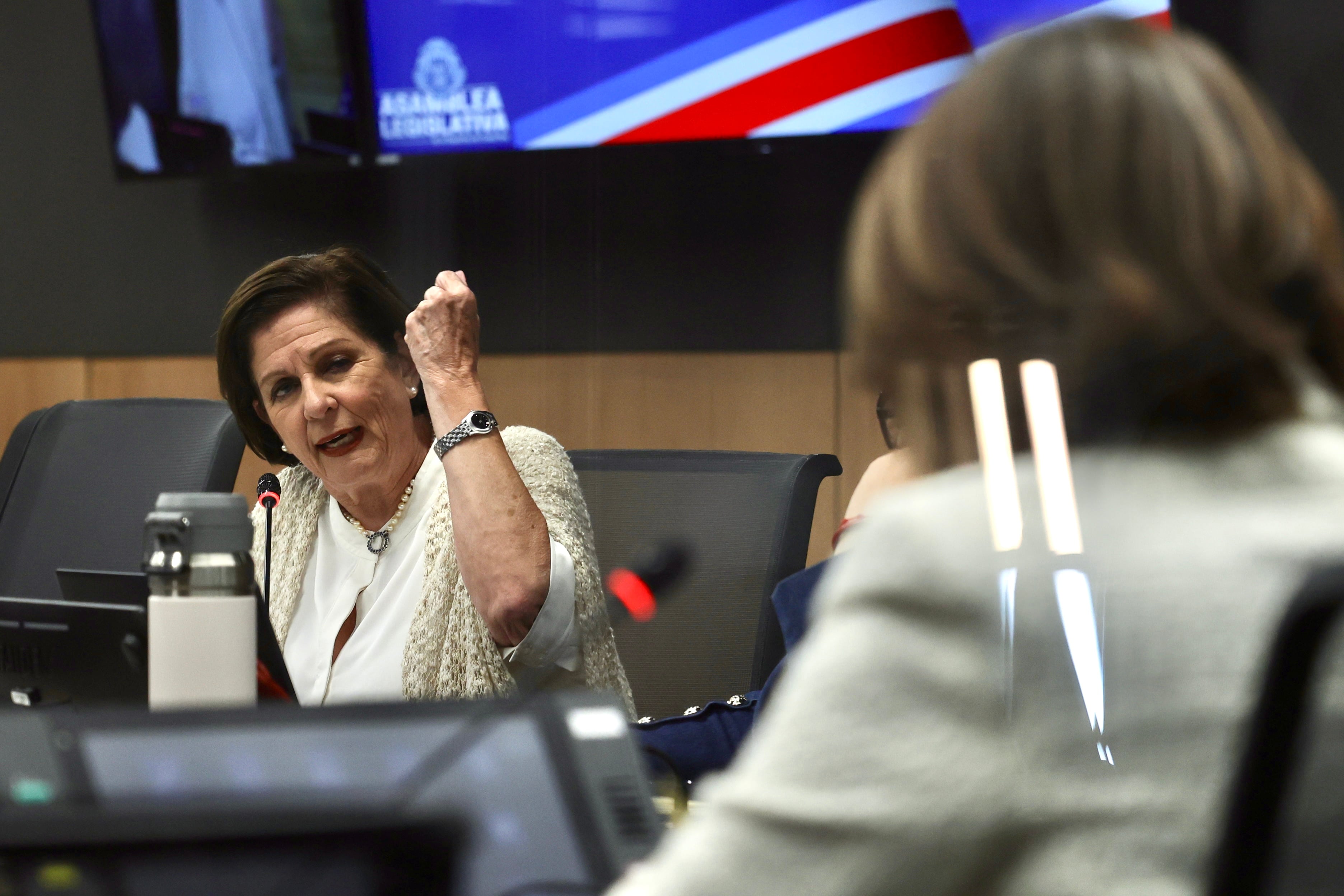 14/08/2025, San José, Asamblea Legislativa, comparecencia de la ex presidente de la república Laura Chinchilla en la comisión de Seguridad y Narcotráfico.