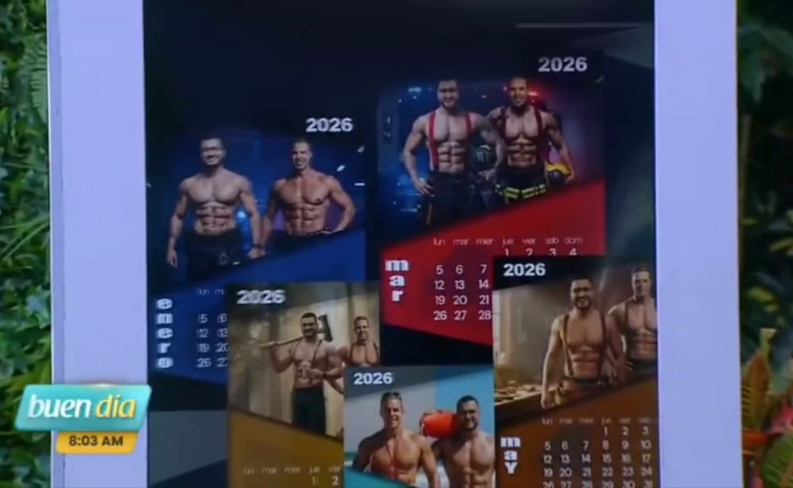 Calendario 2026 de Ítalo Marenco y Daniel Céspedes de Buen día.