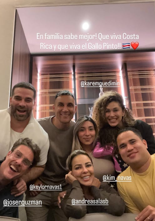 Keylor Navas compartió con el actor Alejandro Nones.