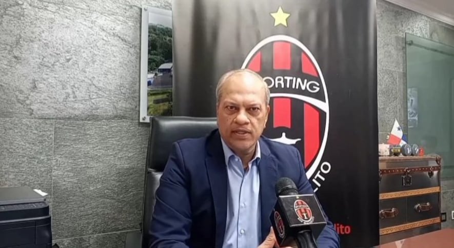 Juan José Zonta, presidente del Sporting San Miguelito lamentó las críticas hacia Gustavo Herrera. Foto tomada de X SSM.