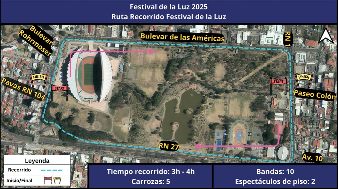 Este es el nuevo recorrido que tendrá el festival.