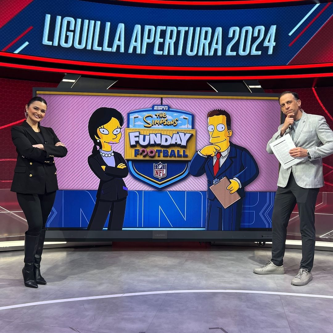 Natalia Álvarez, periodista de ESPN con su propia versión de Los Simpson,.