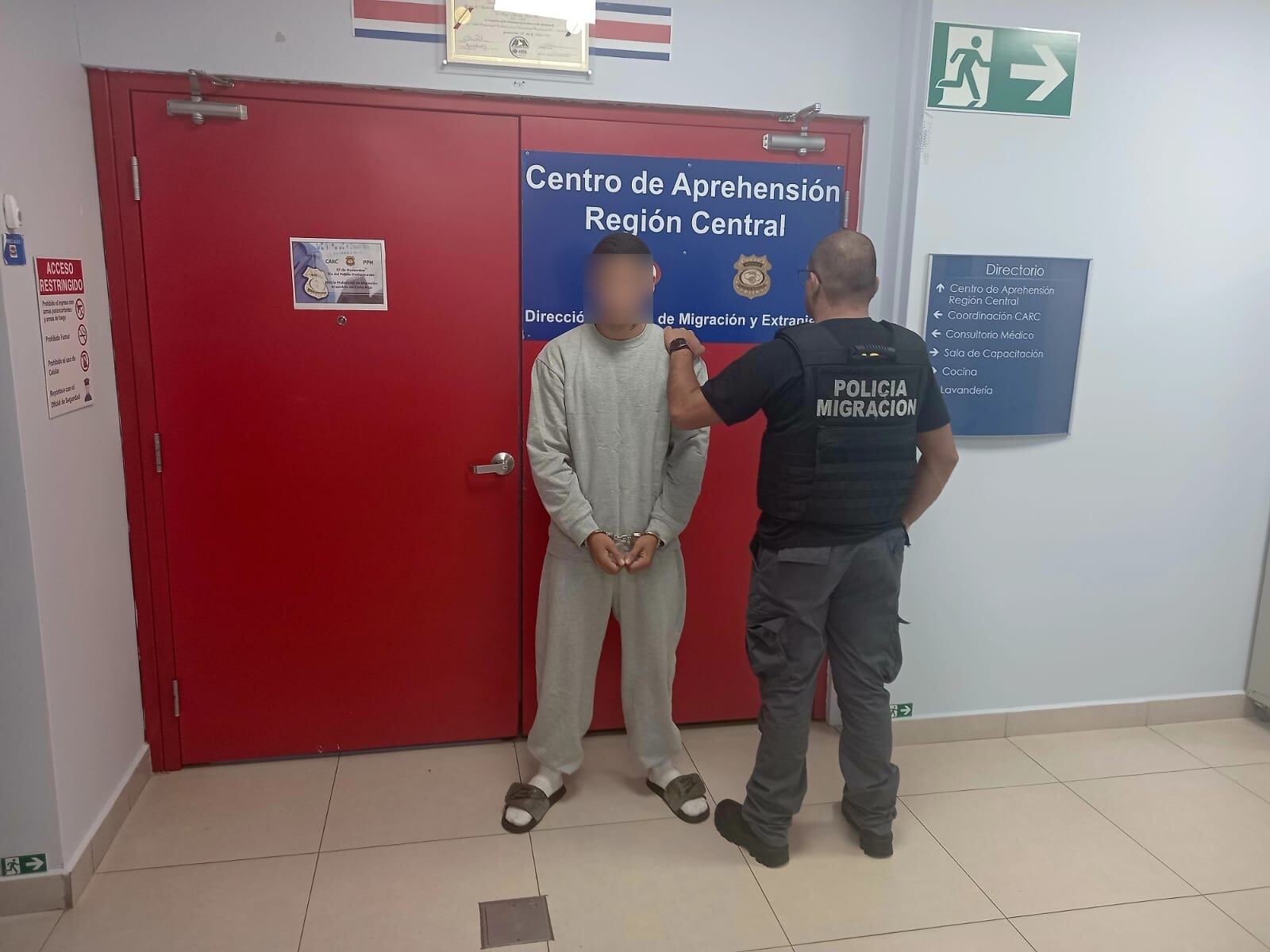 Delgado fue detenido el pasado 5 de noviembre en San Isidro de Heredia. Foto MIgración.
