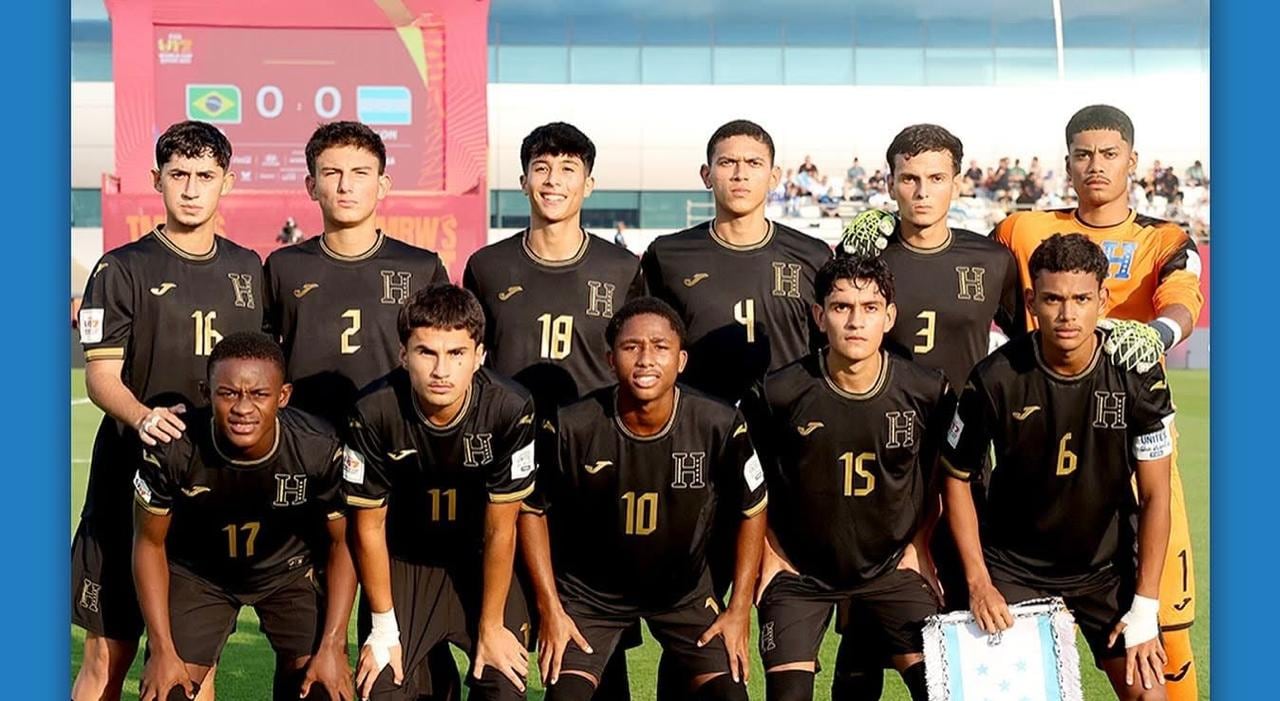 Esta es la Selección Sub-17 de Honduras, que se llevó una enorme goleada ante Brasil en el Mundial de Qatar.