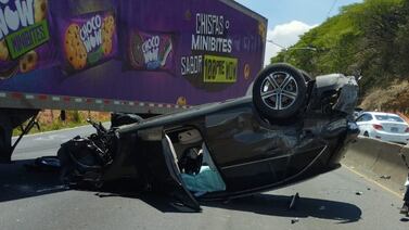 Vea cómo ocurrió el accidente en la autopista General Cañas